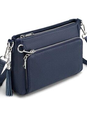 🆕 Genuine Leather Crossbody Bag Medium Shoulder Bag Anti Theft Purse with RFID